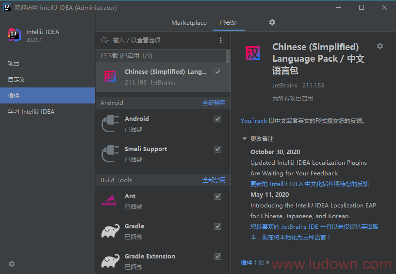 JetBrains中文语言包插件2022.1.x_v221.114-无痕哥 JetBrains中文语言包插件2022.1.x_v221.114-无痕哥