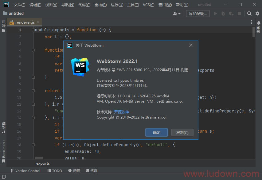 JetBrains WebStorm v2022.1.0 永久激活版-无痕哥